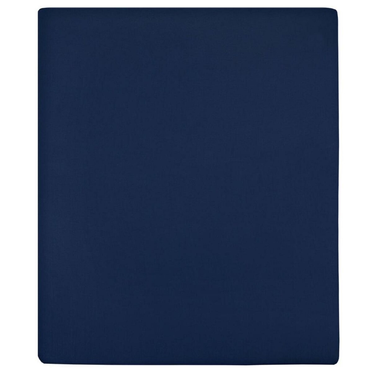 VIDAXL Drap-housse Jersey Bleu marine 140x200 cm Coton