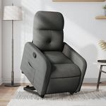 VIDAXL Fauteuil inclinable Gris fonce Tissu