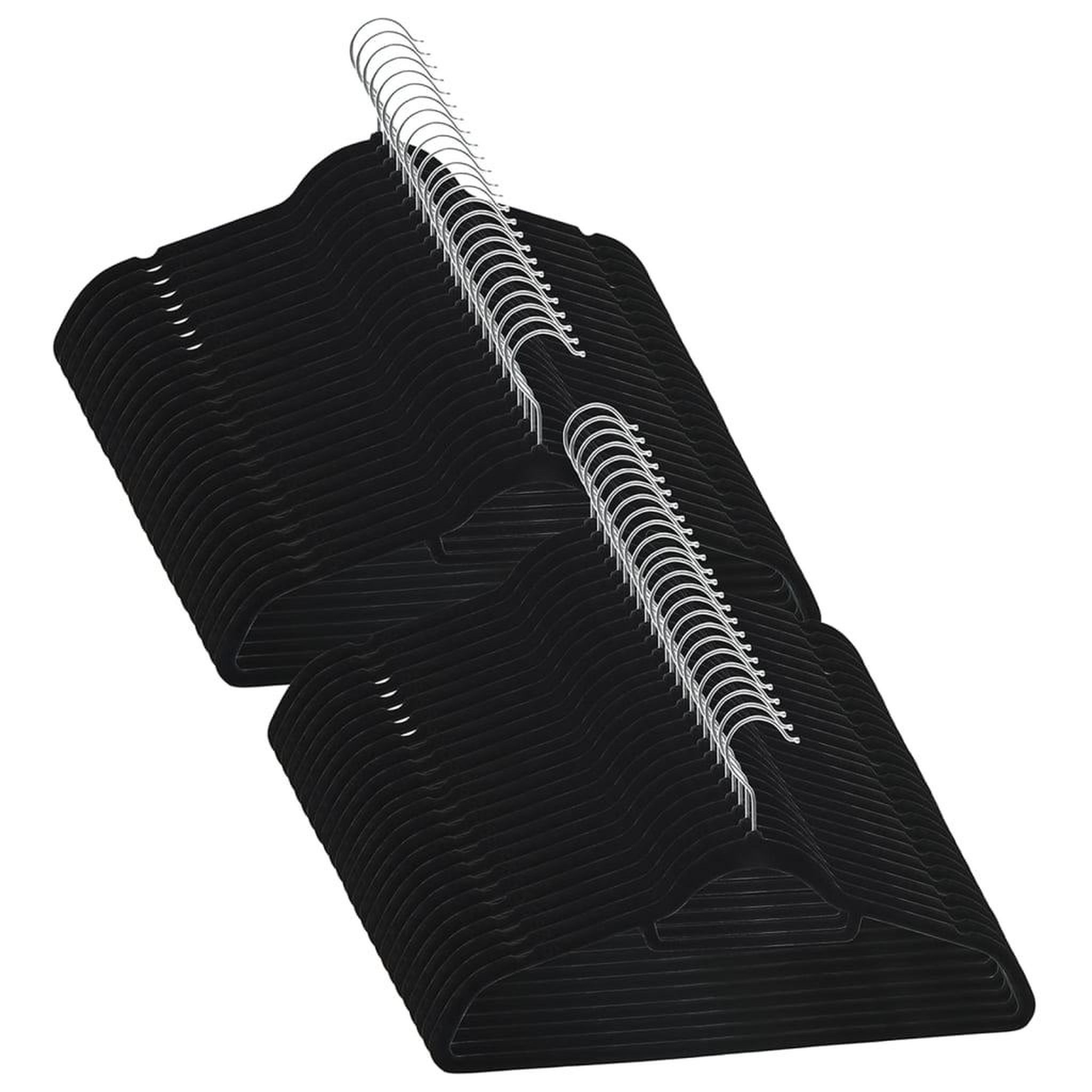 Voir la diapositive 2 : VIDAXL Cintres antiderapants 50 pcs Noir Velours