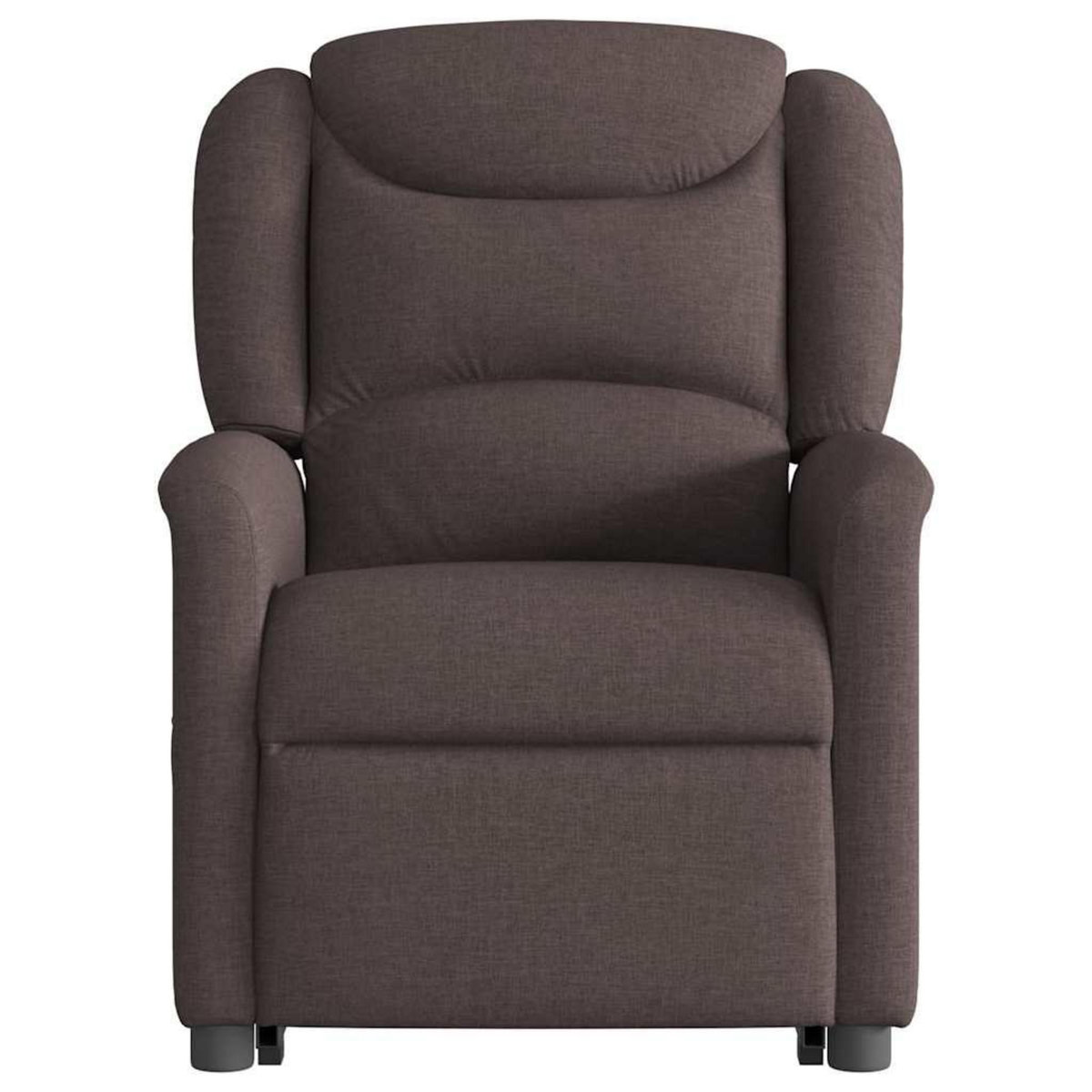 VIDAXL Fauteuil inclinable de massage Marron fonce Tissu