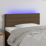 VIDAXL Tete de lit a LED Marron Fonce 100x5x78/88 cm Tissu