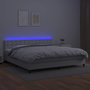 Voir la diapositive 4 : VIDAXL Sommier a lattes de lit avec matelas et LED Blanc 200x200 cm