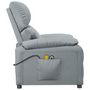 Voir la diapositive 5 : VIDAXL Fauteuil electrique de massage Gris clair Tissu