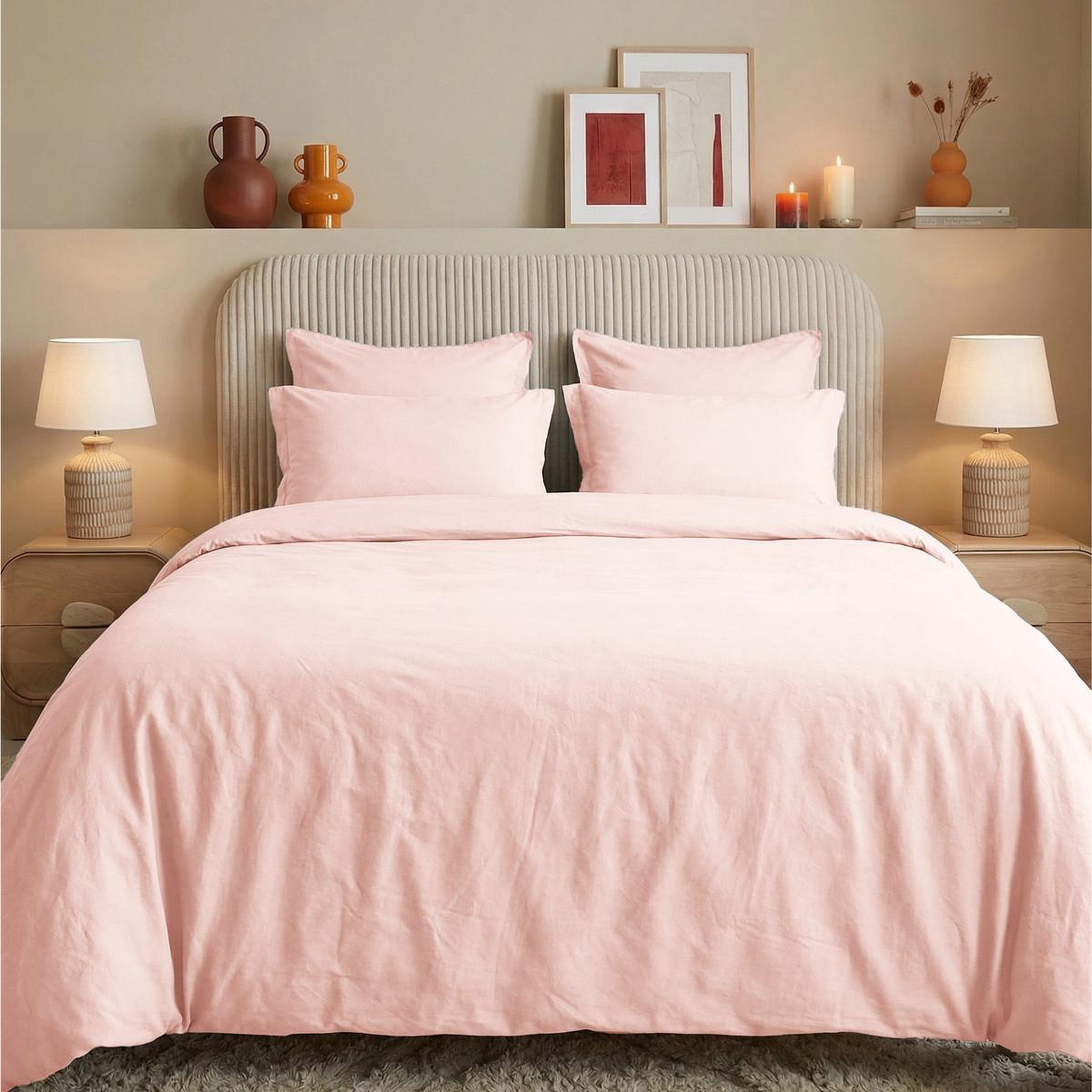 Voir la diapositive 3 : Sensei Maison Lot de 2 taies d'oreiller en percale lavée HOME WASHED