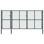 VIDAXL Portail de jardin Acier 400 x 150 cm Vert