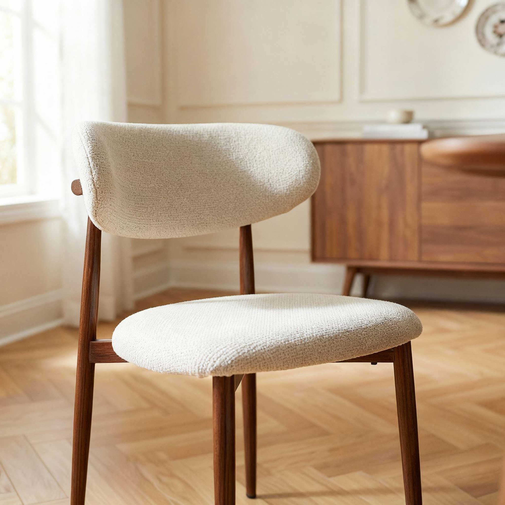 Voir la diapositive 3 : IDIMEX Lot de 2 chaises acosta de salle à manger en tissu