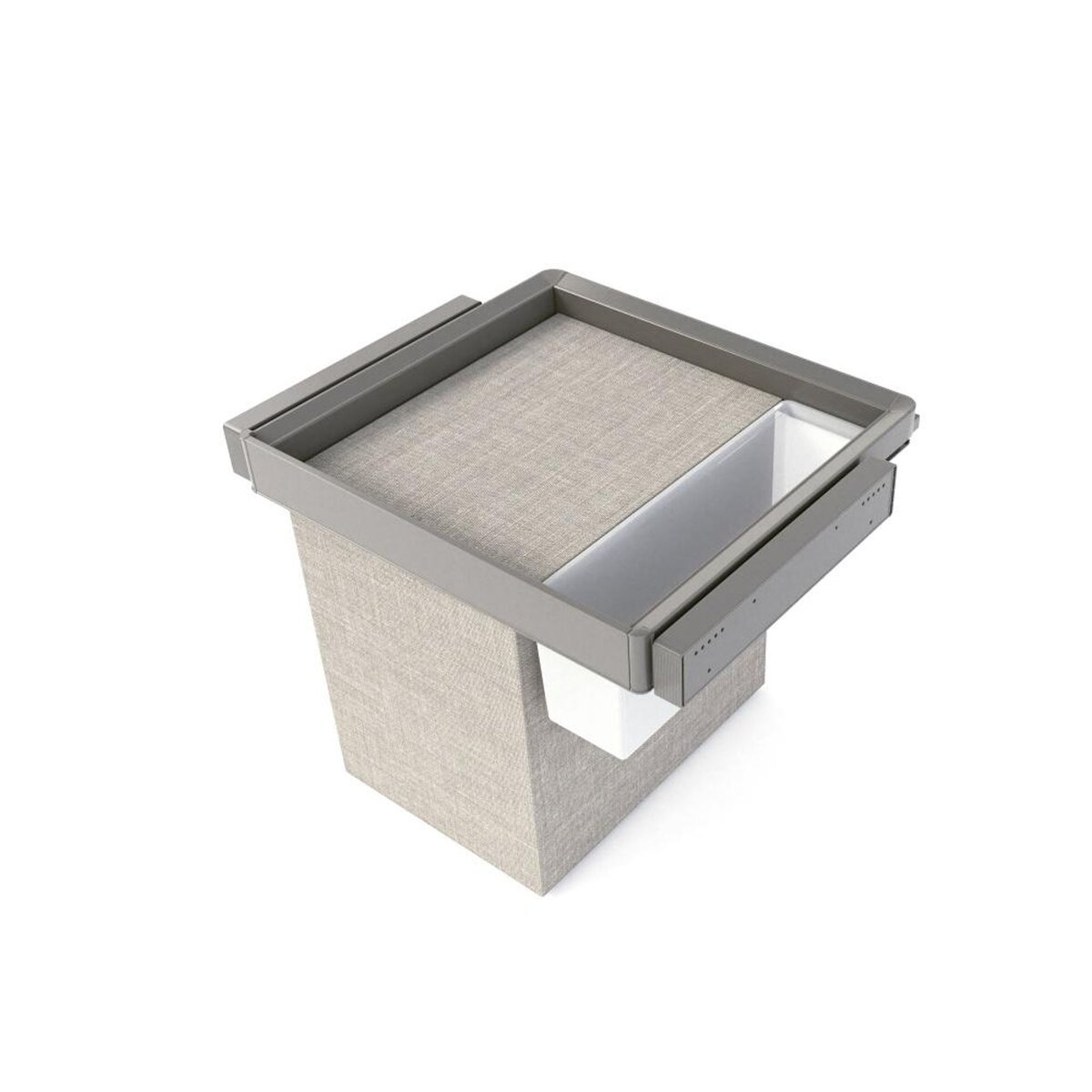 EMUCA SRL Kit plateau auxiliaire -  panier et rack ajustable Quartz pour armoires -  glissières extension totale et à fermeture douce -  Module 60cm -  Finition Titane