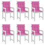 Voir la diapositive 4 : VIDAXL Coussins de chaise a dossier bas lot de 6 rose tissu