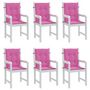 Voir la diapositive 4 : VIDAXL Coussins de chaise a dossier bas lot de 6 rose tissu