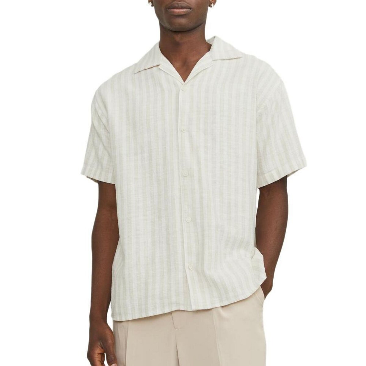 Jack & Jones Chemise Rayure /Beige Homme Jack & Jones Stripe Resort
