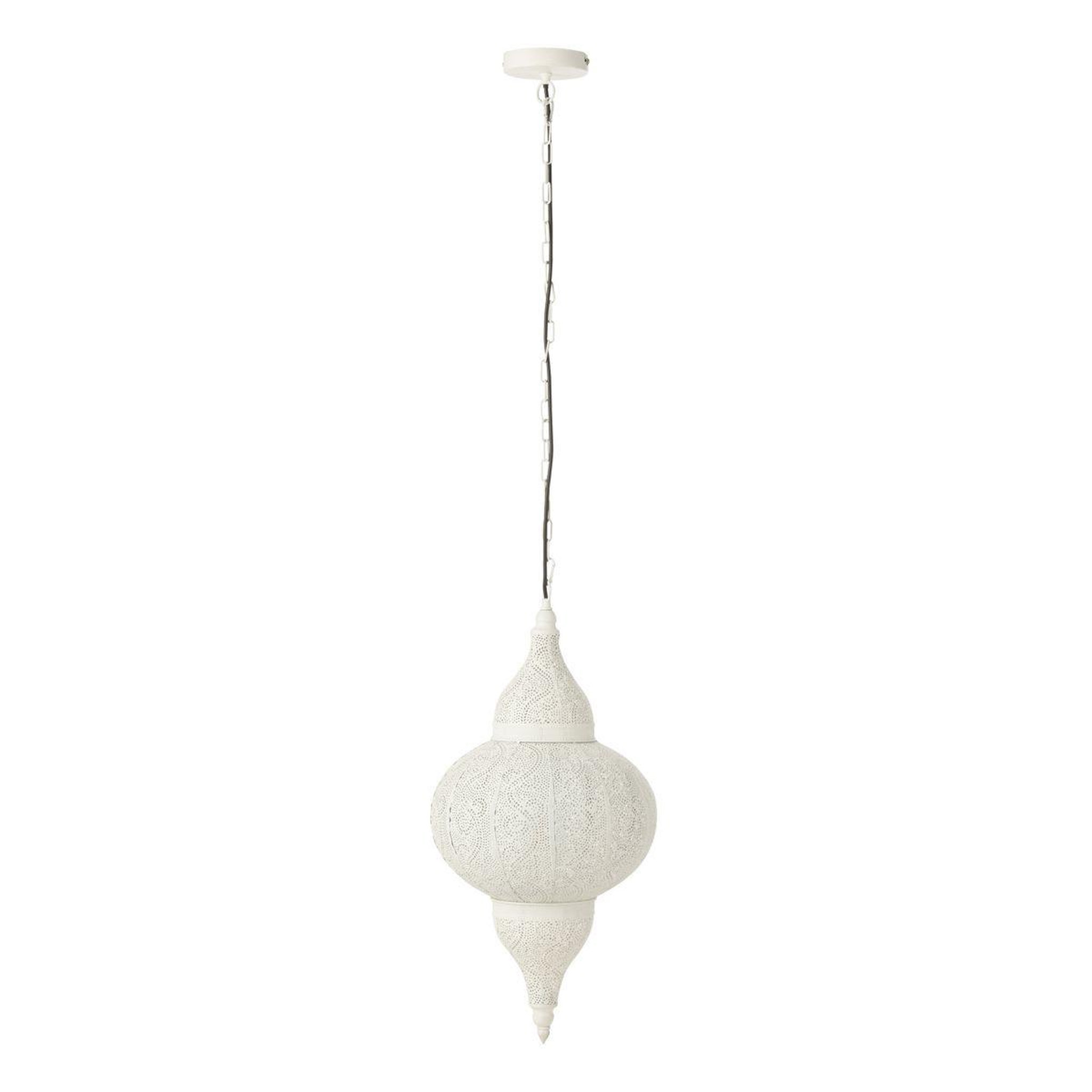 J-LINE Lampe suspension en métal  bore  65cm blanc