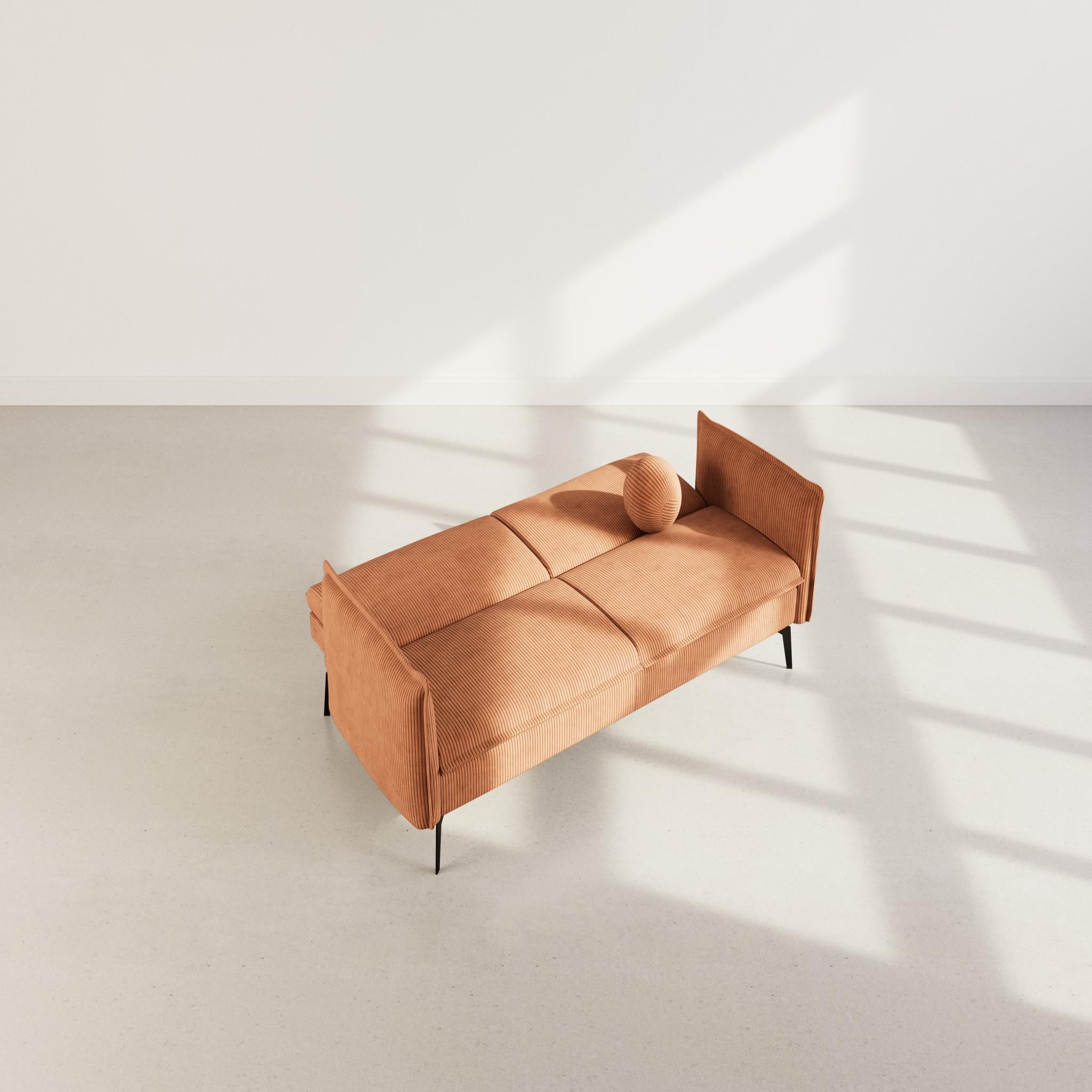 Voir la diapositive 6 : BEST MOBILIER Lexie - canapé convertible clic-clac 2 places en velours côtelé