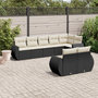 Voir la diapositive 1 : VIDAXL Salon de jardin 8 pcs avec coussins noir resine tressee