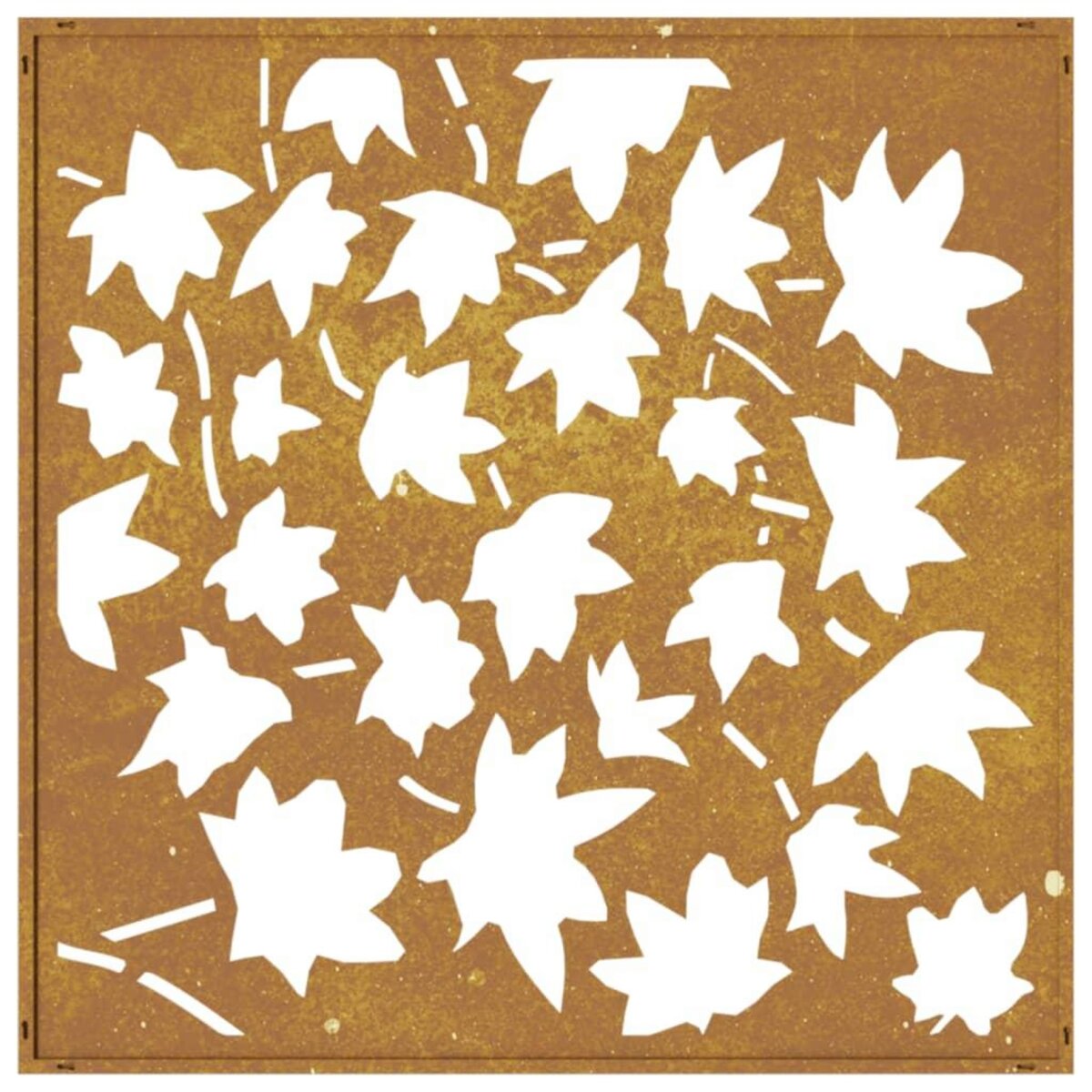 VIDAXL Decoration murale jardin 55x55 cm acier corten design feuille