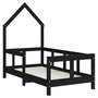Voir la diapositive 3 : VIDAXL Cadre de lit pour enfant noir 70x140 cm bois de pin massif