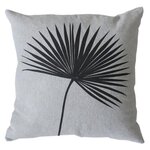 Paris Prix Coussin Déco Imprimé  Baya  40x40cm Gris Clair