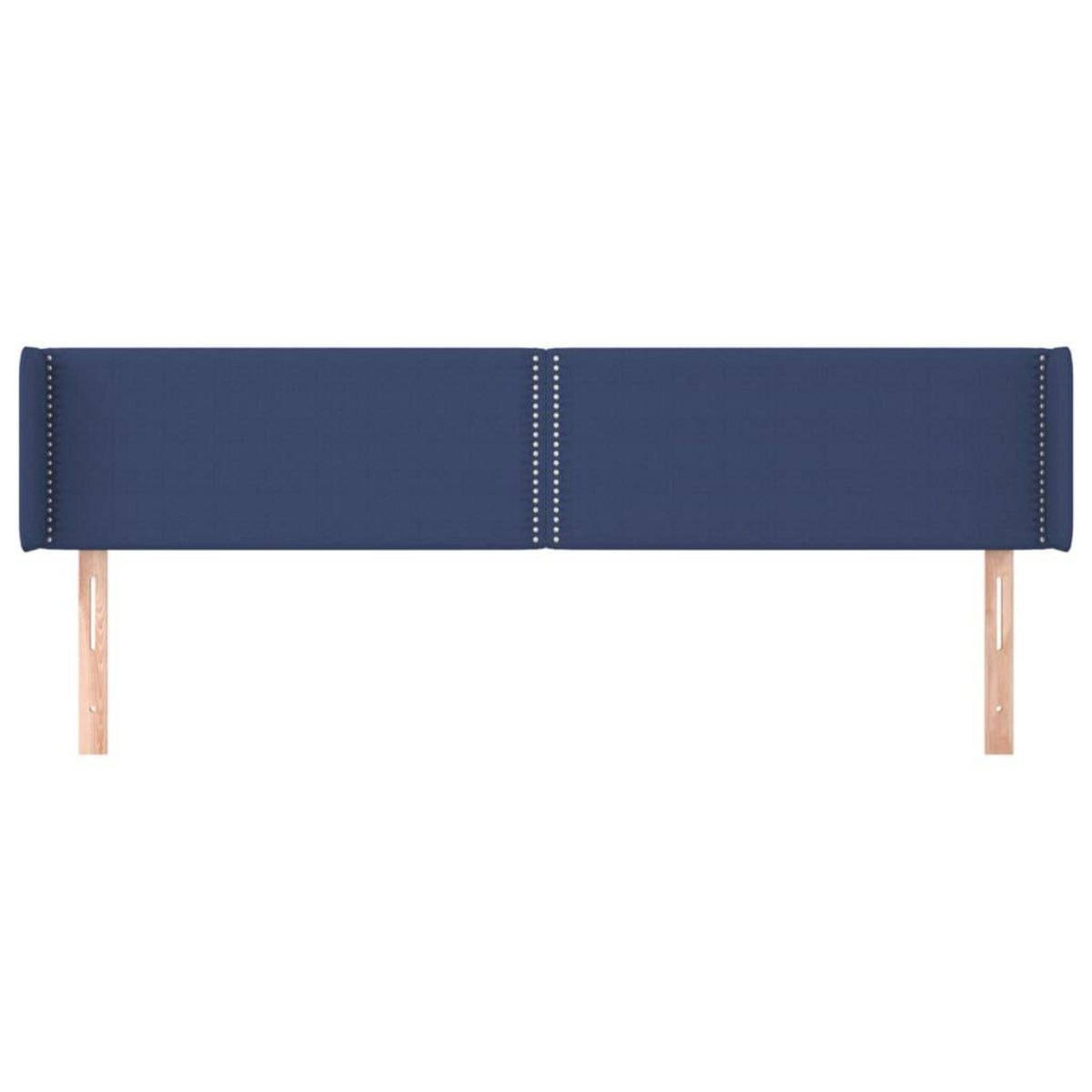 VIDAXL Tete de lit avec oreilles Bleu 163x16x78/88 cm Tissu