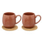Voir la diapositive 1 : SECRET DE GOURMET Lot de 2 Tasses à Café  Alicante  10cl Terracotta