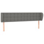 Voir la diapositive 2 : VIDAXL Tete de lit avec oreilles Gris fonce 203x23x78/88 cm Tissu