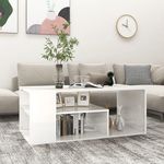 VIDAXL Table basse blanc brillant 100x50x40 cm bois d'ingenierie