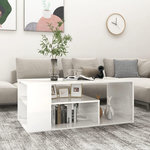 VIDAXL Table basse blanc brillant 100x50x40 cm bois d'ingenierie