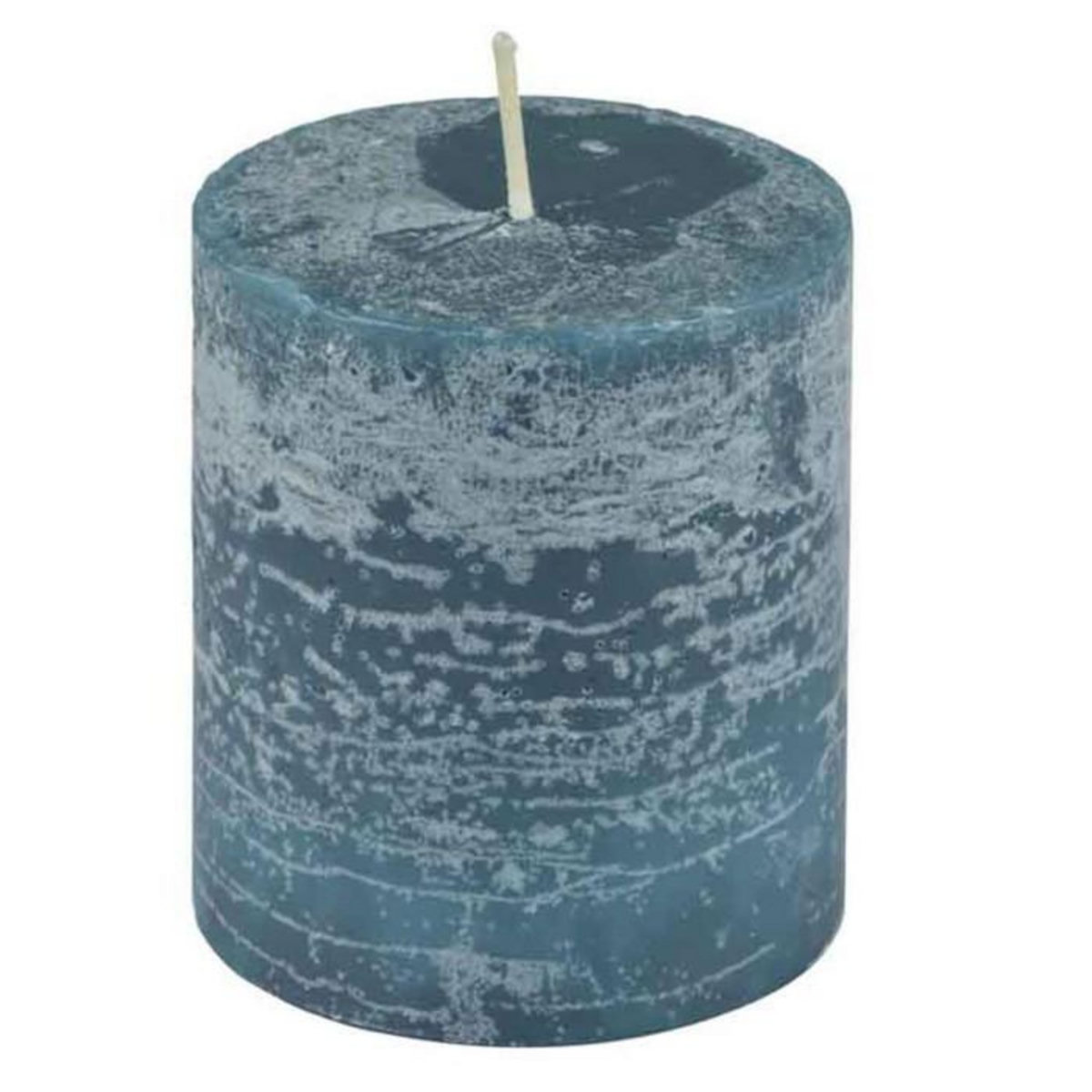 Paris Prix Bougie Pilier Déco  Rustique  7cm Bleu Paon