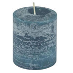 Paris Prix Bougie Pilier Déco  Rustique  7cm Bleu Paon