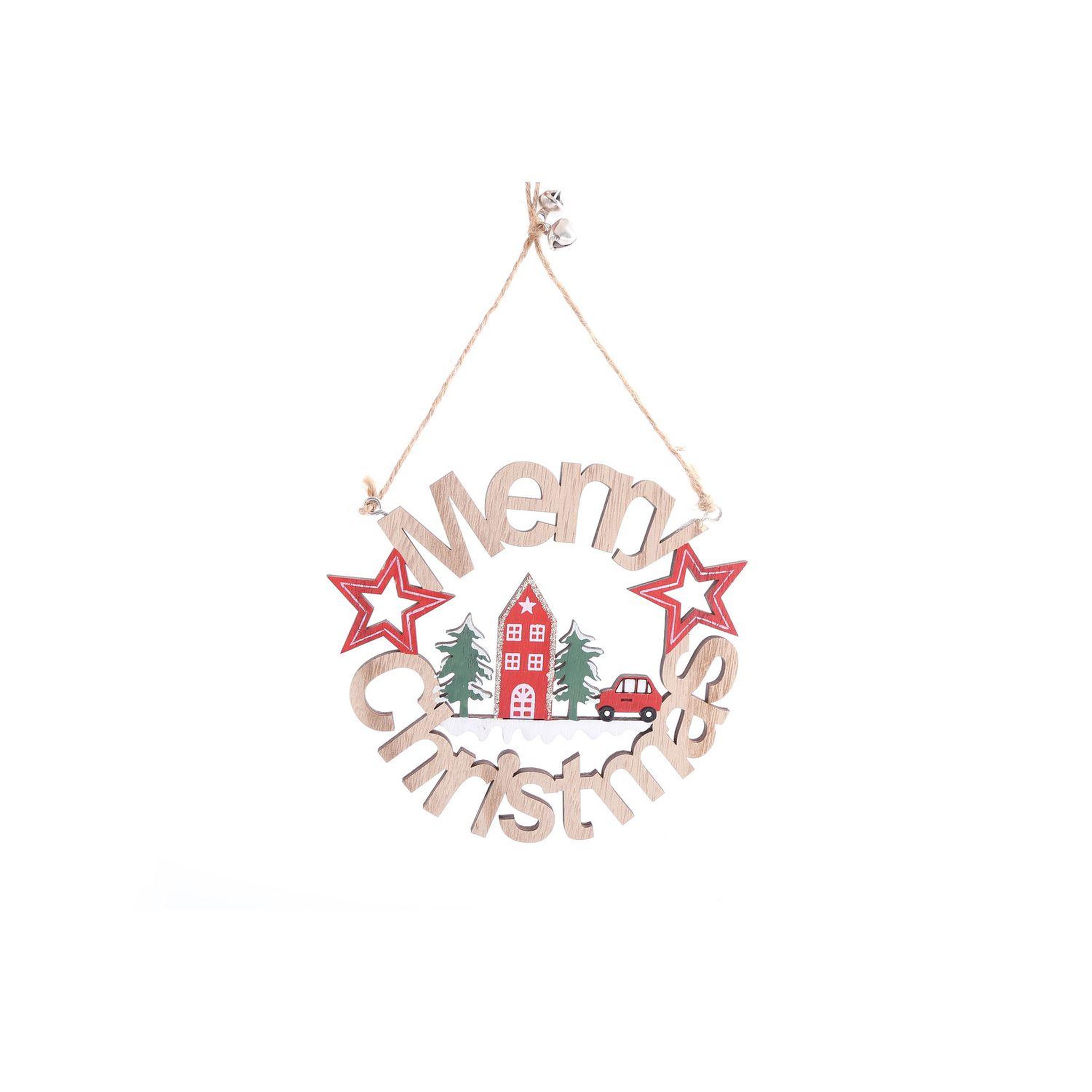 HEART OF THE HOME Décoration de noël en bois à suspendre xmas tradi - beige