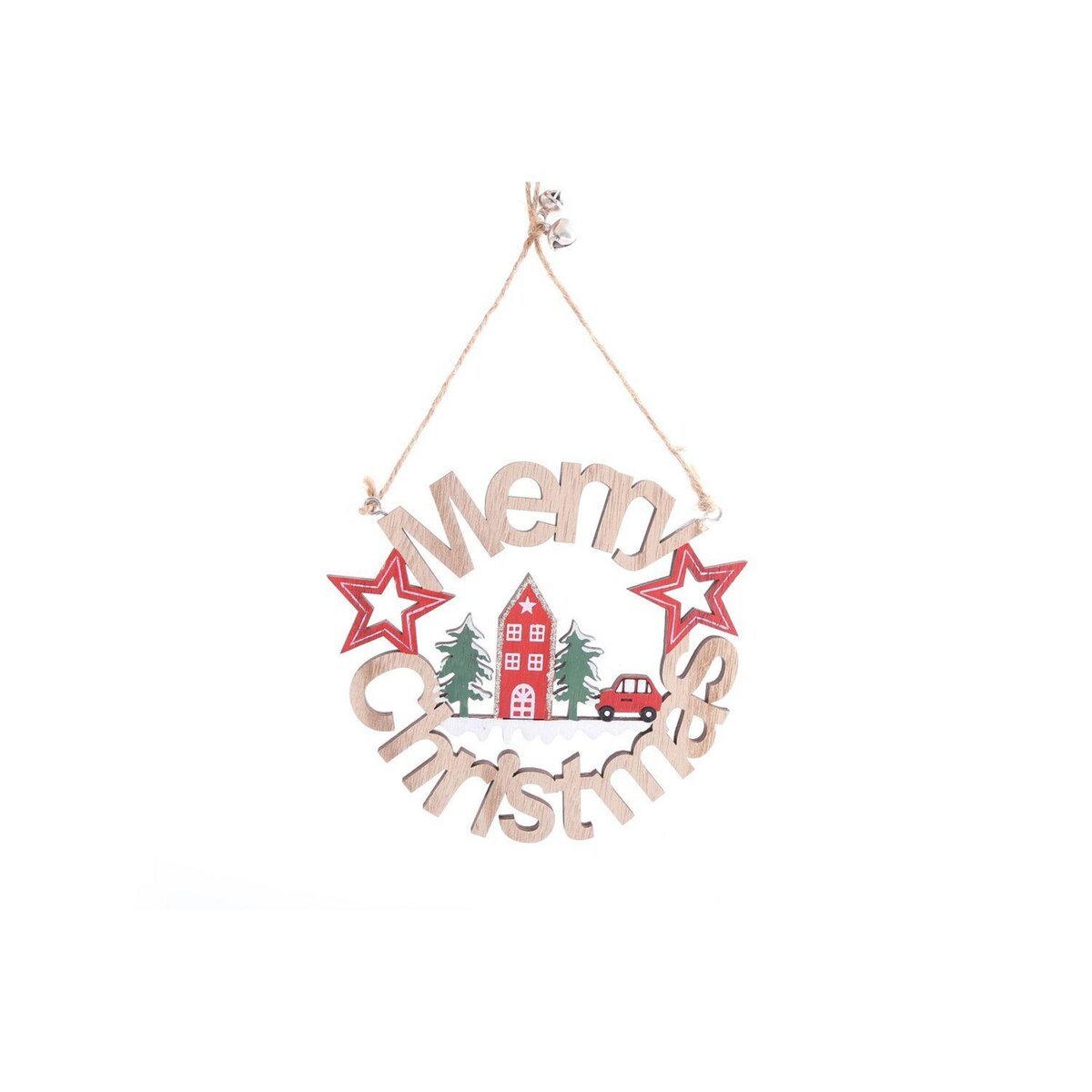 HEART OF THE HOME Décoration de Noël en bois à suspendre Xmas Tradi - Beige