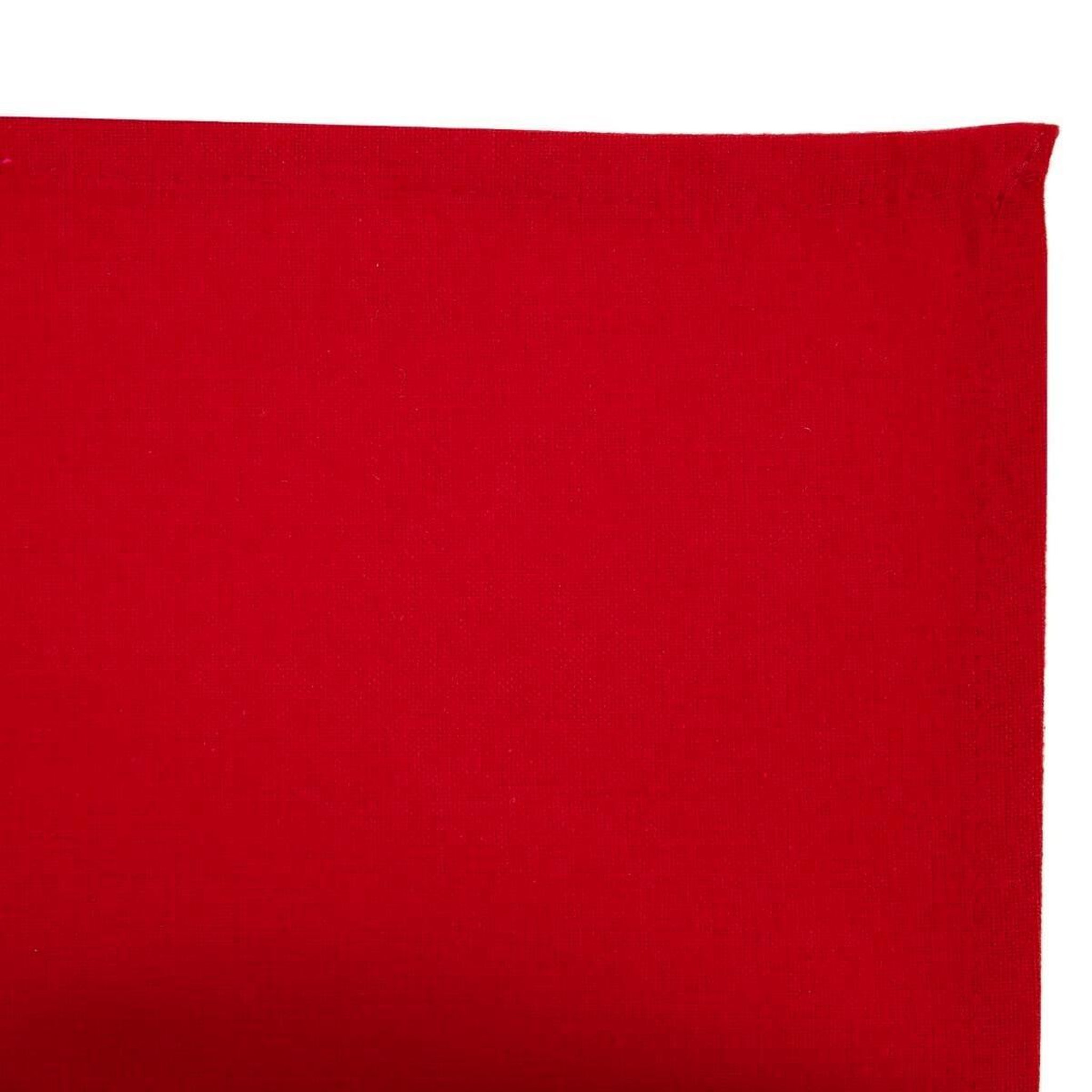 Voir la diapositive 2 : ATMOSPHERA Lot de 4 serviettes de table  coton  40x40cm rouge