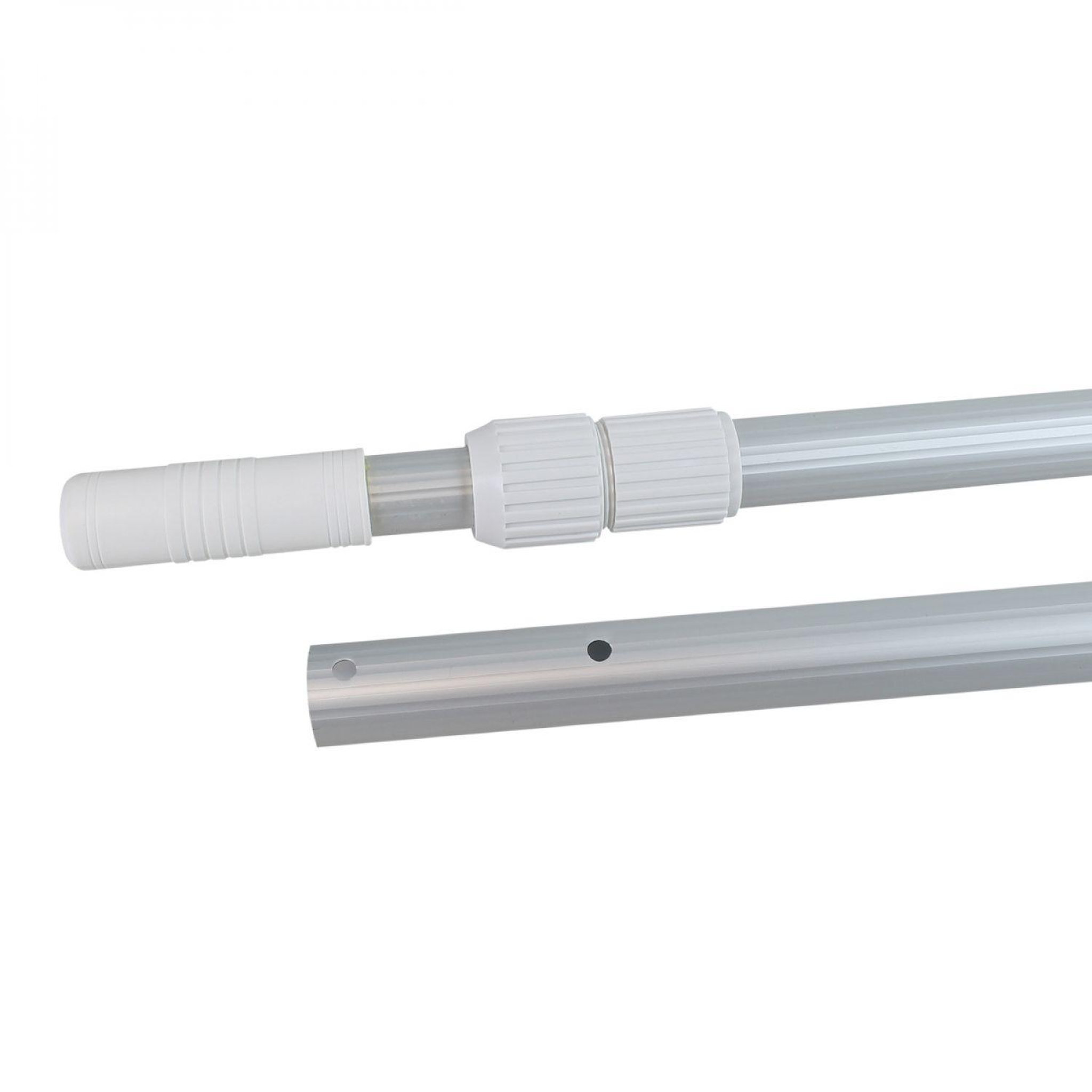 Voir la diapositive 2 : LINXOR Manche télescopique de 1.93 m à 3.60 m en aluminium pour épuisette, balai, brosse etc...