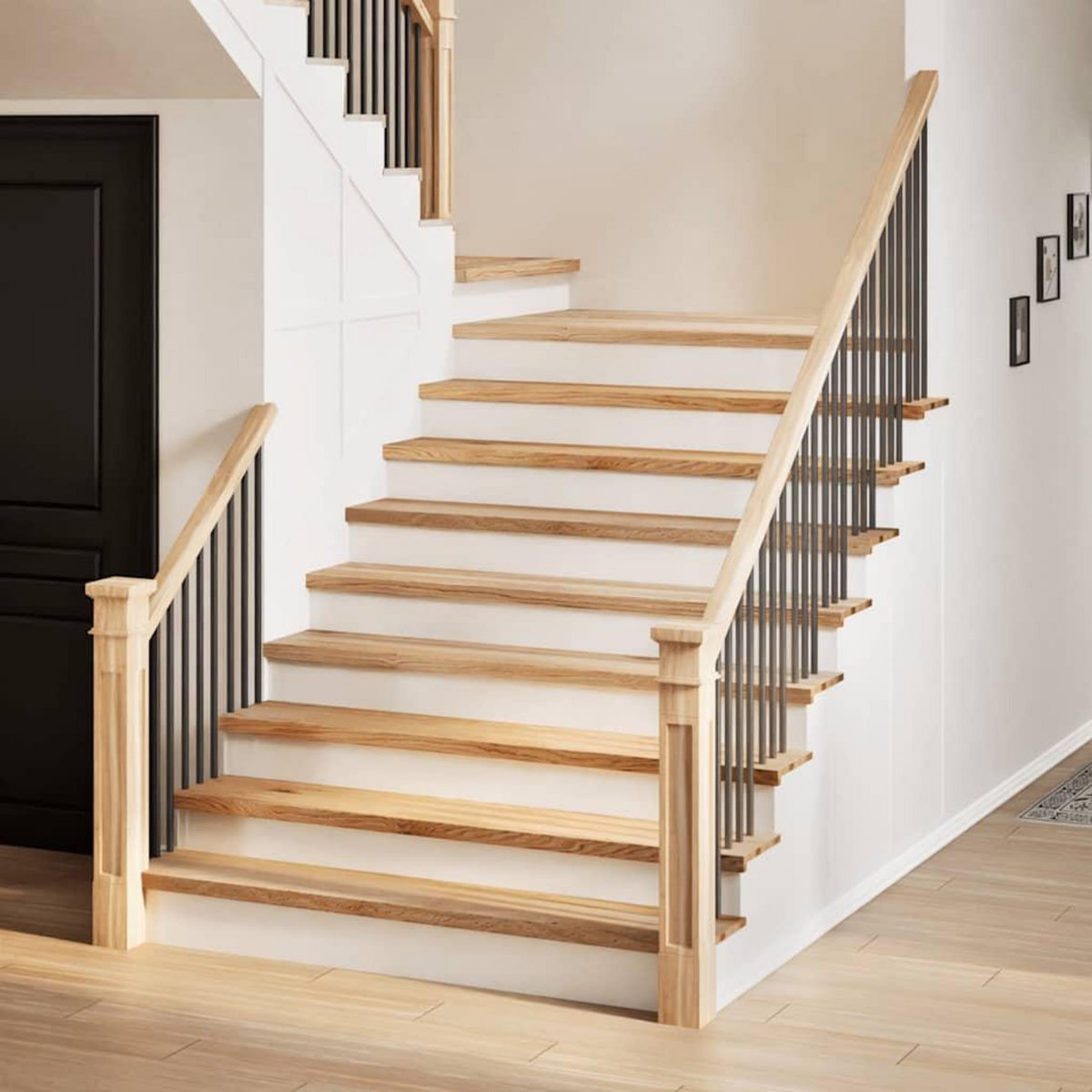 VIDAXL Marches d'escalier 2 pcs non traite bois de chene massif