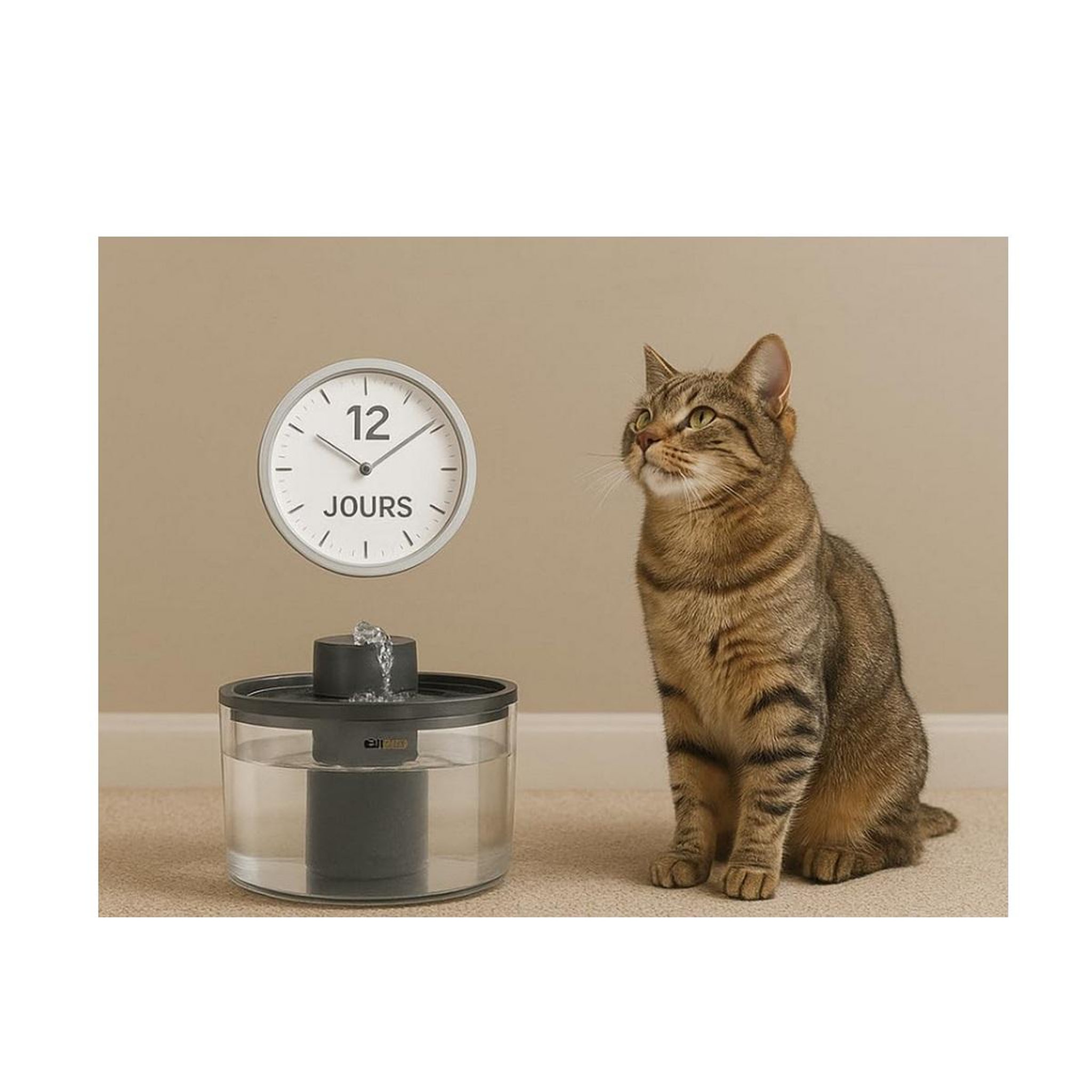 Voir la diapositive 3 : EZICLEAN Fontaine à eau 5w pour animaux - NUTRIBOTWATERX