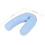 Voir la diapositive 3 : VIDAXL Coussin de grossesse en forme de J 54x(36 43) cm Bleu
