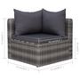 Voir la diapositive 6 : VIDAXL Salon de jardin 10 pcs avec coussins Resine tressee Gris