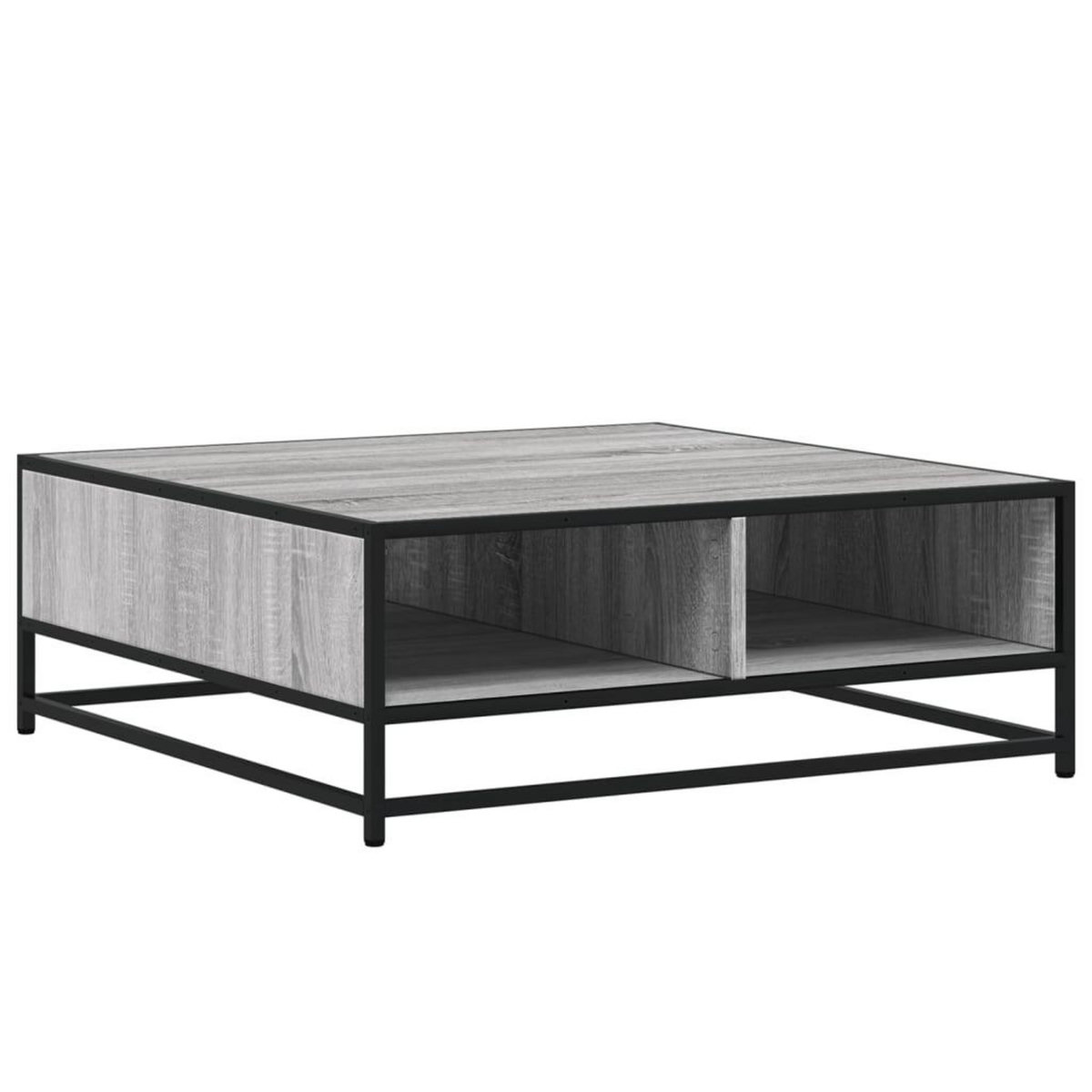 VIDAXL Table basse sonoma gris 80x80x30 cm bois d'ingenierie et metal