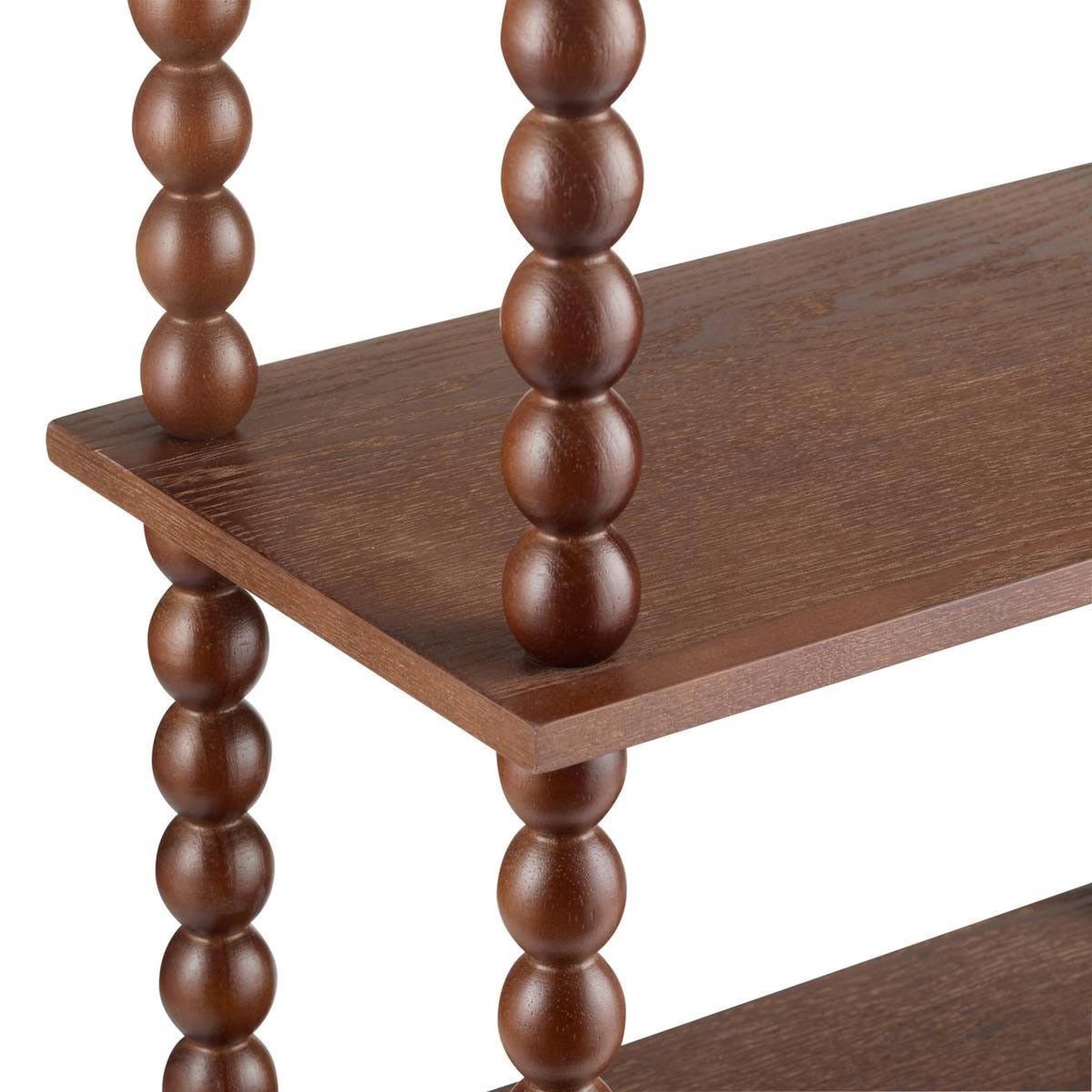 Voir la diapositive 2 : ATMOSPHERA Étagère murale 3 niveaux  mona  50cm marron