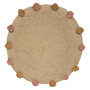 Voir la diapositive 1 : ATMOSPHERA Tapis rond jute Lili pompons D78
