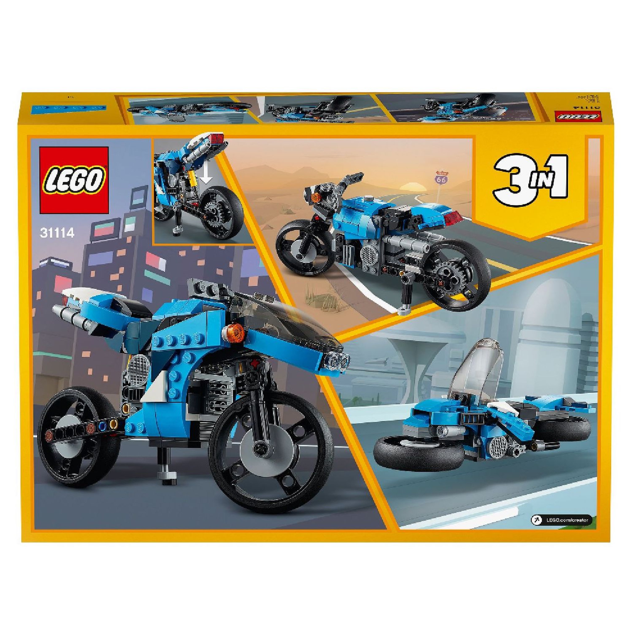 Voir la diapositive 8 : LEGO Creator 31114 - La super moto