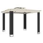Voir la diapositive 2 : VIDAXL Tonnelle a double toit creme 2,94x2,94 m acier