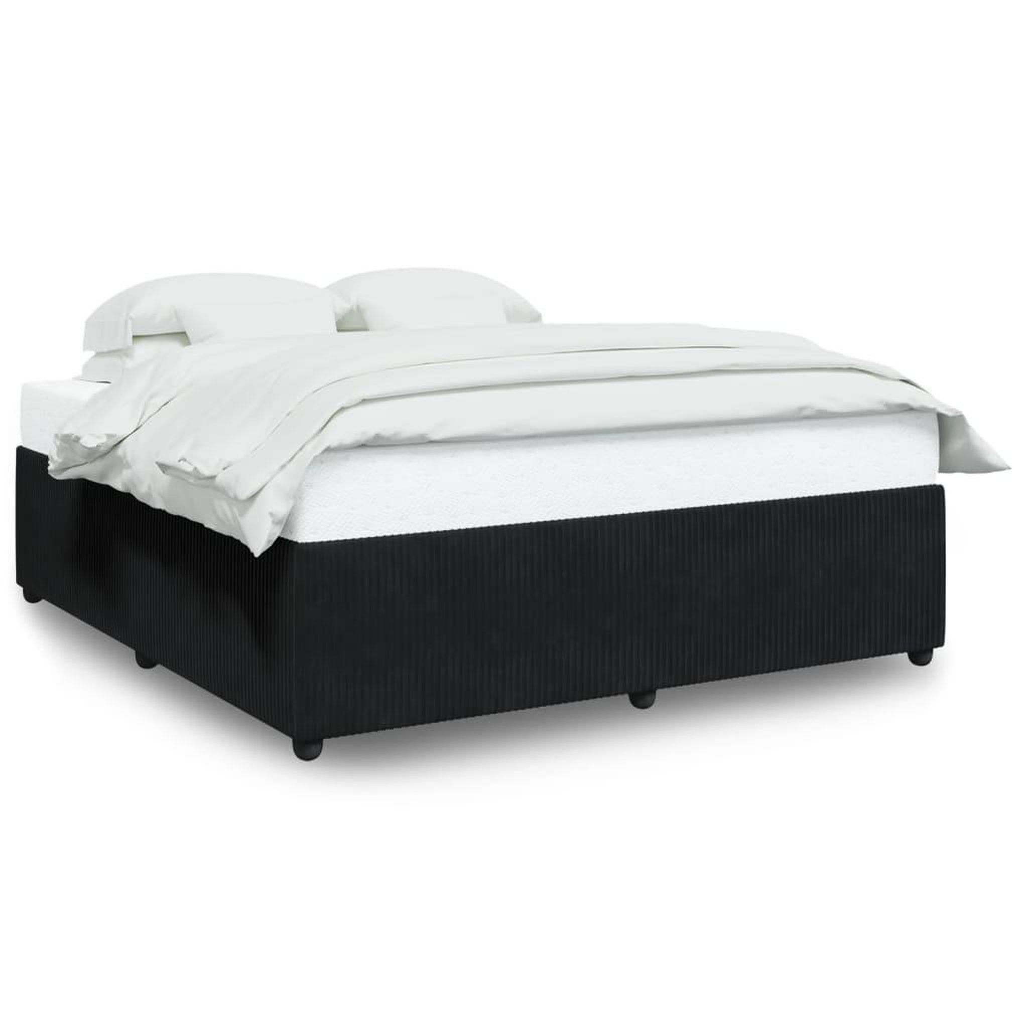 Voir la diapositive 2 : VIDAXL Cadre de lit sans matelas noir 180x200 cm velours