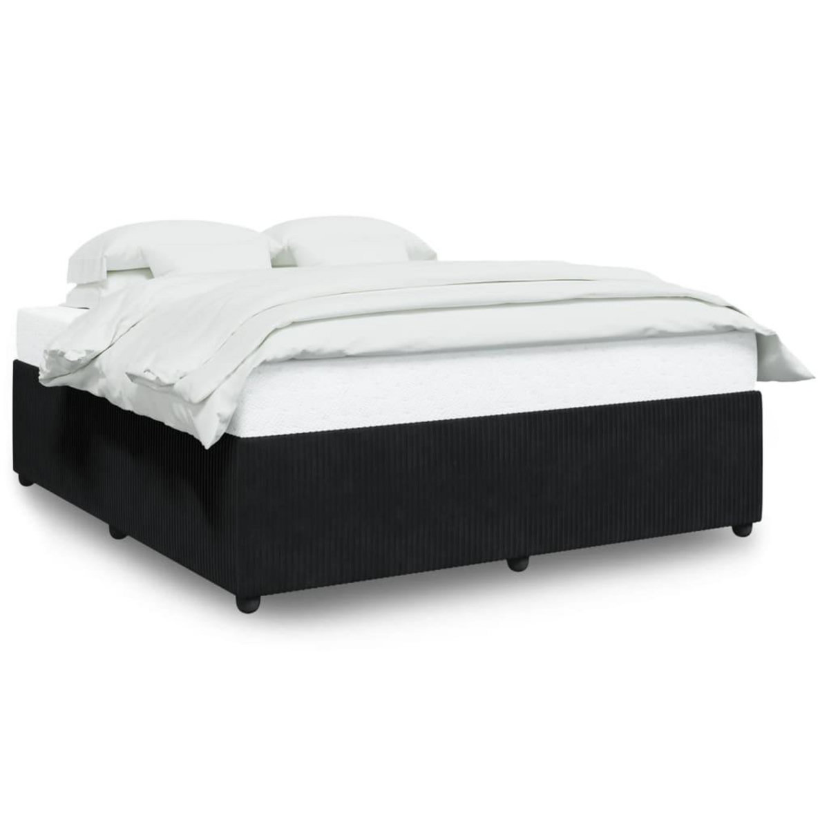 VIDAXL Cadre de lit sans matelas noir 180x200 cm velours