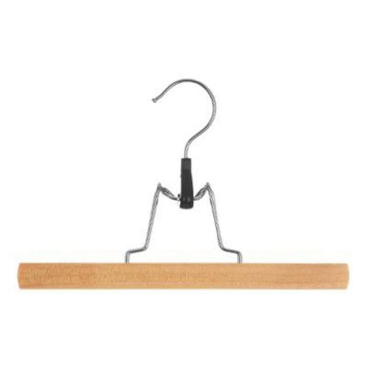 FIVE Lot de 3 Cintres à Pince en Bois 25cm Naturel