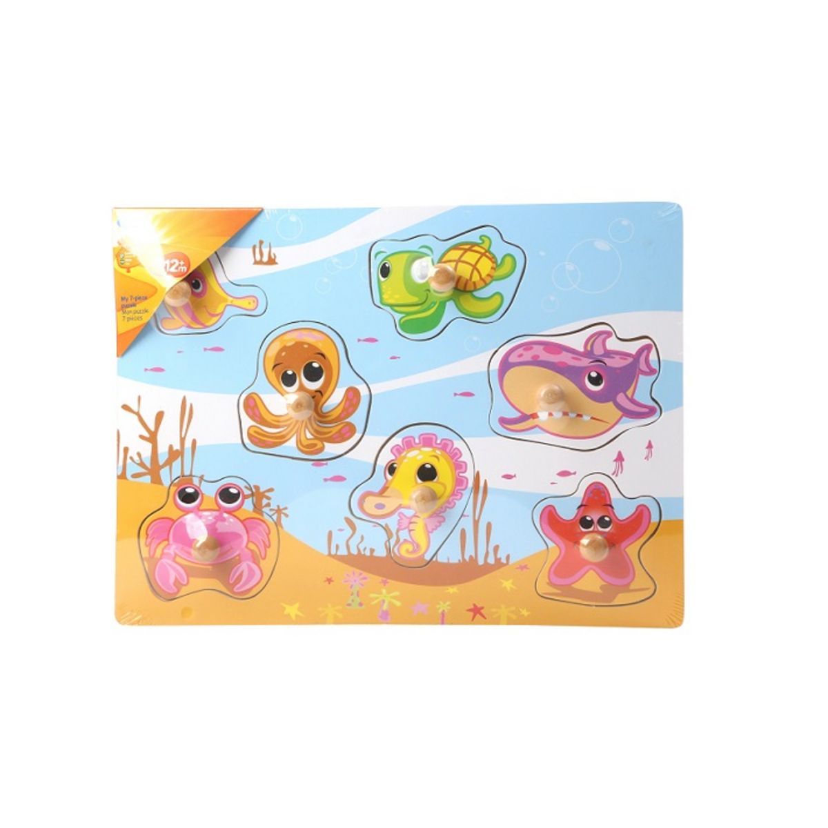 One Two Fun Mon puzzle en bois 7pièces