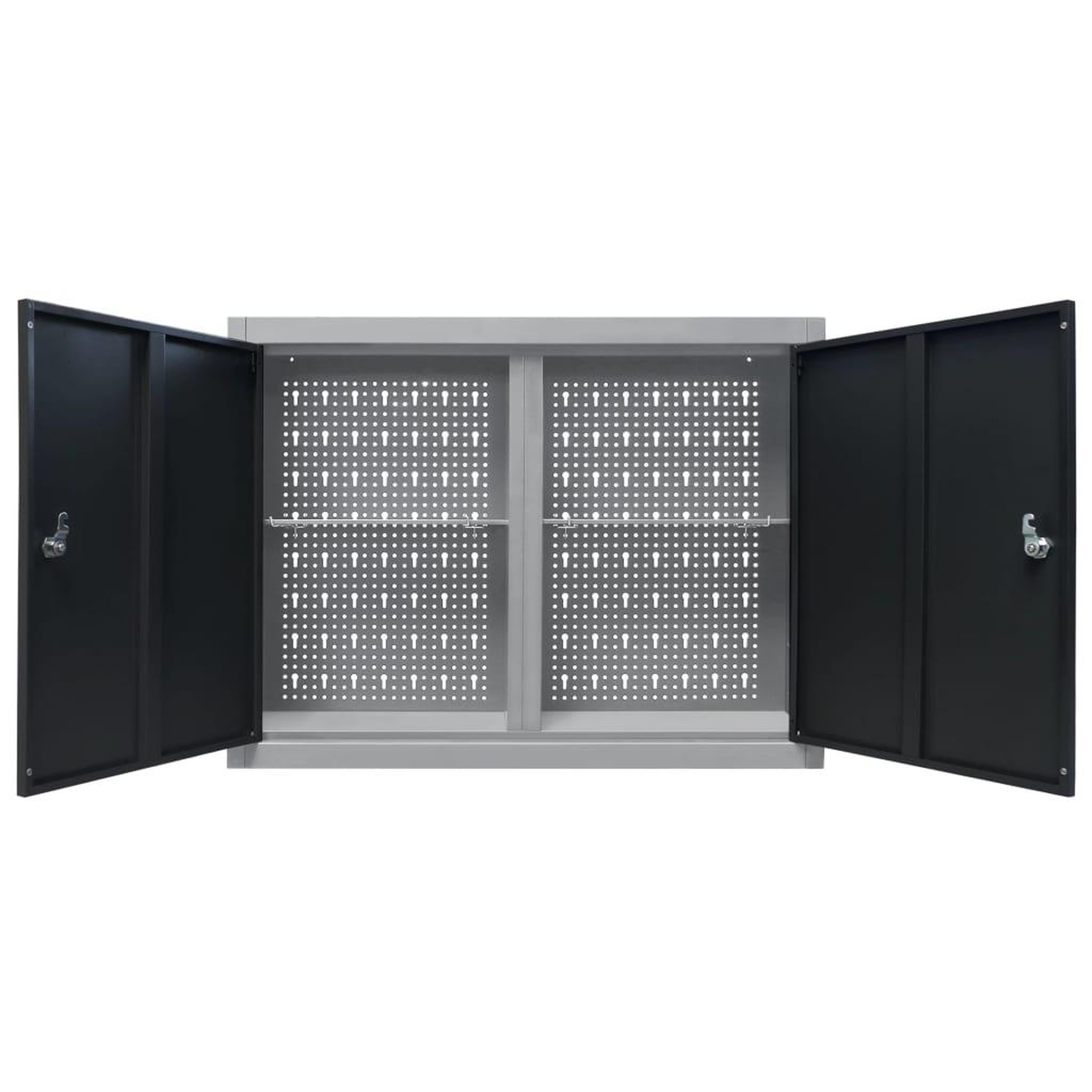 Voir la diapositive 5 : VIDAXL Armoire a outils murale Style Industriel Metal Gris et noir