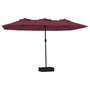Voir la diapositive 2 : VIDAXL Parasol de jardin a double tete rouge bordeaux 449x245 cm