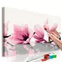 Paris Prix Tableau à Peindre Soi-Même  Magnolia Fond Blanc  40x60cm