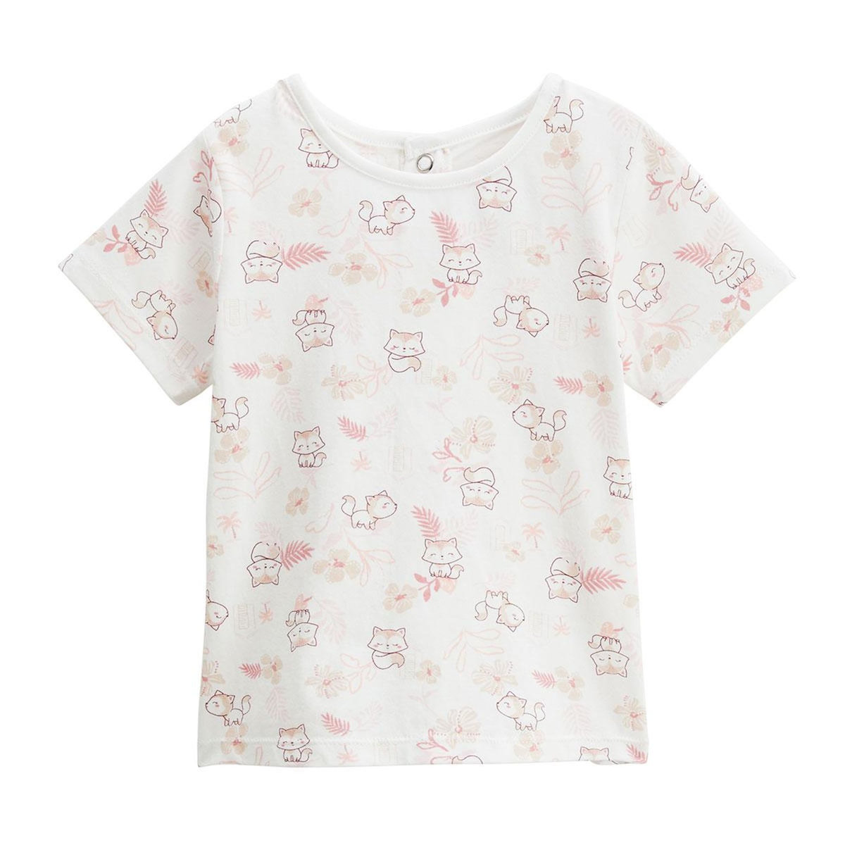 Petit Béguin Ensemble salopette bébé en gaze de coton et t-shirt Louison