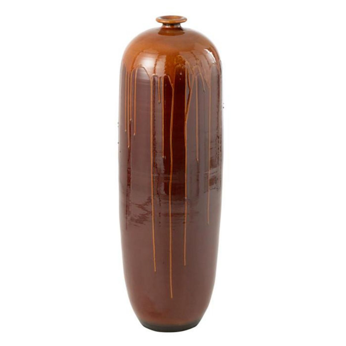 Paris Prix Vase en Terre Cuite  Lee Terra  95cm Marron & Orange