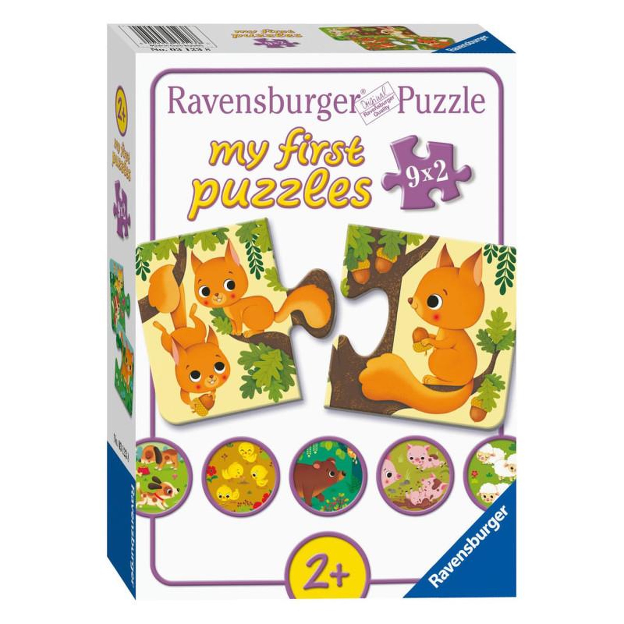 RAVENSBURGER Ravensburger - Animals and their Little Ones Puzzle, 9x2pcs. 31238